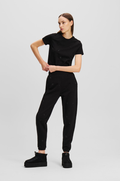 TEPLÁKY KARL LAGERFELD KL RHINESTONE SWEATPANTS - Fotografie č. 1