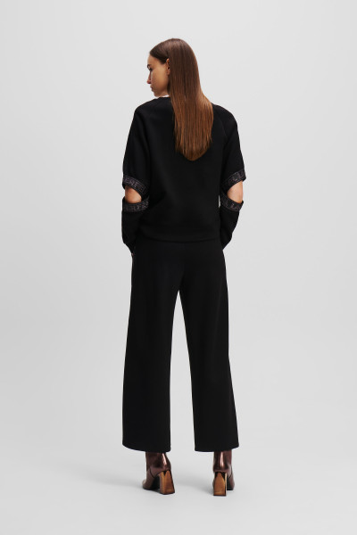 NOHAVICE KARL LAGERFELD GLITTER LOGO TAPE CULOTTES - Fotografia č. 3