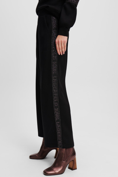 NOHAVICE KARL LAGERFELD GLITTER LOGO TAPE CULOTTES - Fotografia č. 4