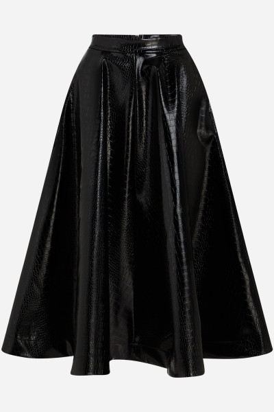 SUKNĚ KARL LAGERFELD FAUX LEATHER CROC A LINE SKIRT - Fotografie č. 5