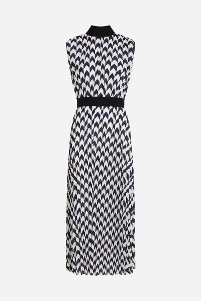 ŠATY KARL LAGERFELD CHEVRON PLEATED DRESS - Fotografia č. 5