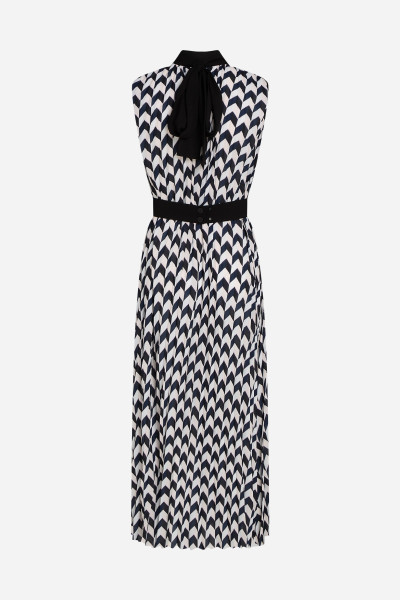 ŠATY KARL LAGERFELD CHEVRON PLEATED DRESS - Fotografia č. 6