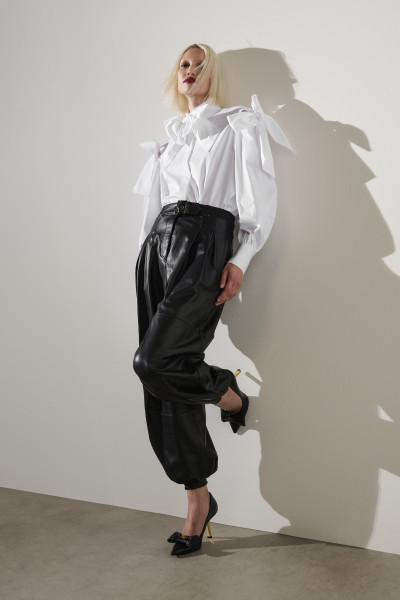 KOŠEĽA KARL LAGERFELD BOW DETAIL POPLIN SHIRT - Fotografia č. 2
