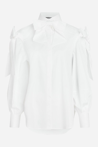 KOŠEĽA KARL LAGERFELD BOW DETAIL POPLIN SHIRT - Fotografia č. 8