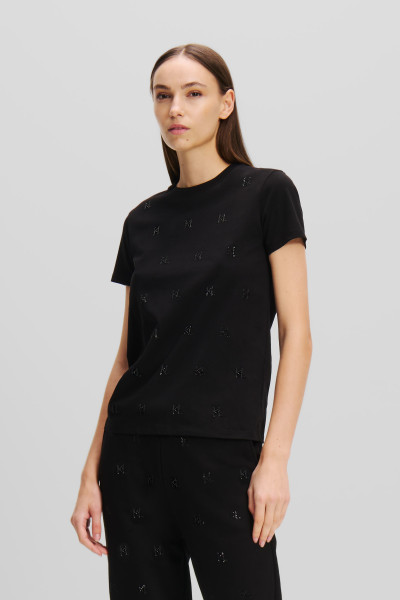 TRIČKO KARL LAGERFELD KL RHINESTONE T-SHIRT - Fotografia č. 1