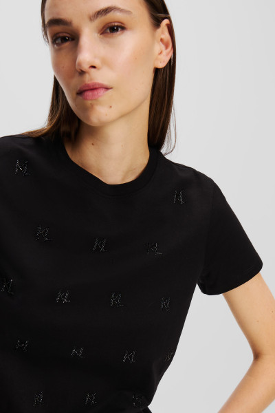 TRIČKO KARL LAGERFELD KL RHINESTONE T-SHIRT - Fotografia č. 4