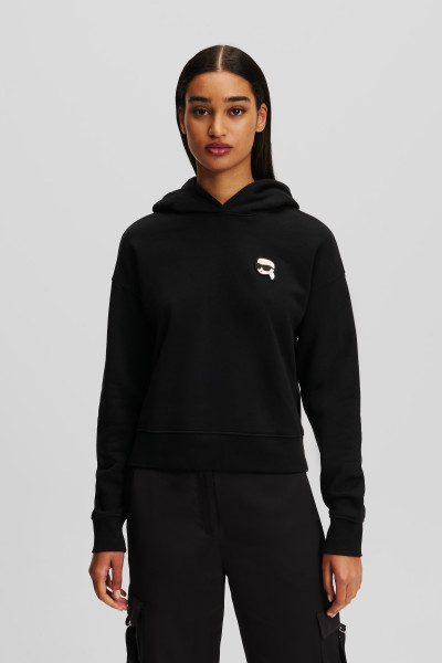 MELEGÍTŐ FELSŐ KARL LAGERFELD IKONIK 2.0 PATCH HOODIE - Kép 1