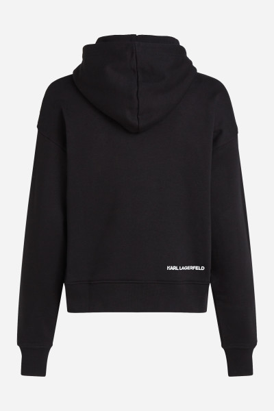 MELEGÍTŐ FELSŐ KARL LAGERFELD IKONIK 2.0 PATCH HOODIE - Kép 6