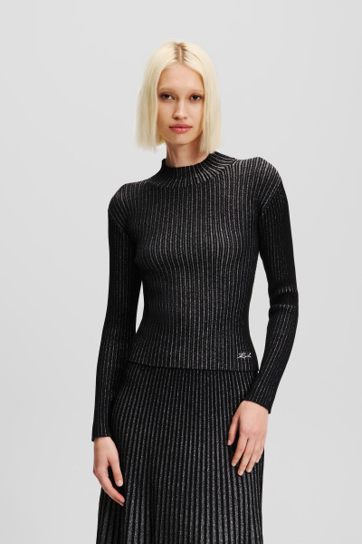 PULÓVER KARL LAGERFELD LUREX KNIT TOP - Kép 1