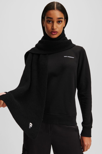 ŠÁLA KARL LAGERFELD K/IKONIK 2.0 KNIT SCARF - Fotografie č. 2