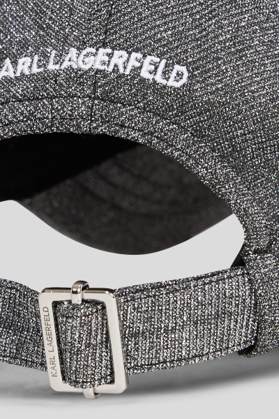 SAPKA KARL LAGERFELD K/IKONIK 2.0 CHOUP GLITTER CAP - Kép 5