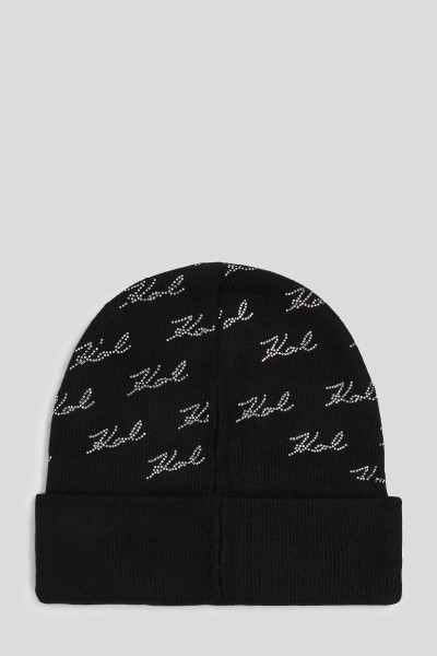 ČEPICE KARL LAGERFELD K/SIGNATURE RHNSTN AOP BEANIE - Fotografie č. 2