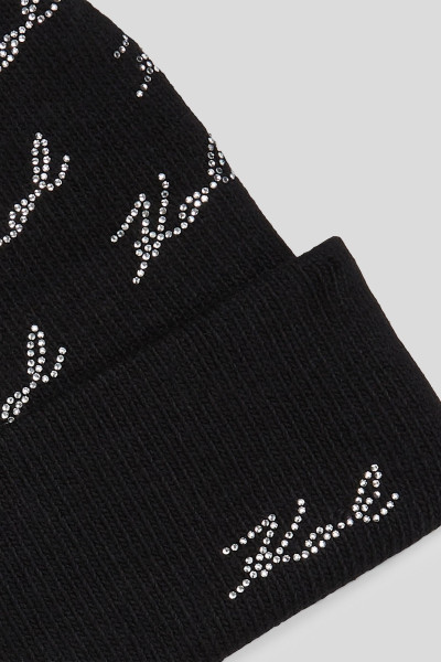 ČEPICE KARL LAGERFELD K/SIGNATURE RHNSTN AOP BEANIE - Fotografie č. 4