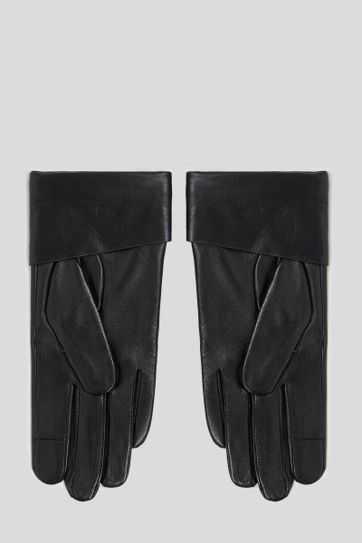 KESZTYŰ KARL LAGERFELD K/SIGNATURE LEATHER FF GLOVE - Kép 2
