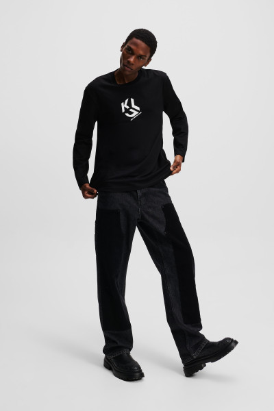 TRIČKO KARL LAGERFELD JEANS KLJ REGULAR MONOGRAM LSLV TEE - Fotografia č. 2