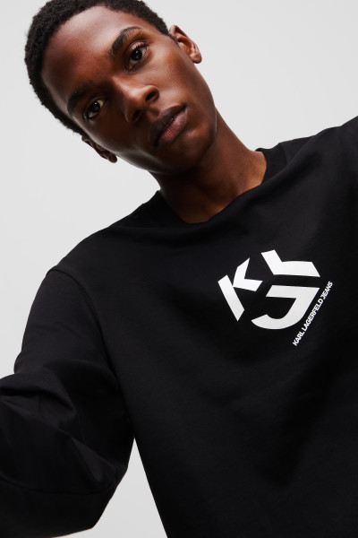 TRIČKO KARL LAGERFELD JEANS KLJ REGULAR MONOGRAM LSLV TEE - Fotografia č. 4