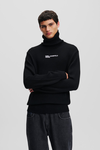 SVETR KARL LAGERFELD JEANS KLJ REGULAR ROLLNECK SWEATER - Fotografie č. 1