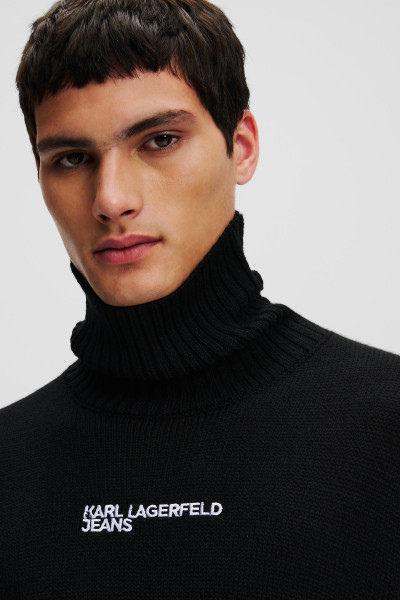 SVETR KARL LAGERFELD JEANS KLJ REGULAR ROLLNECK SWEATER - Fotografie č. 3