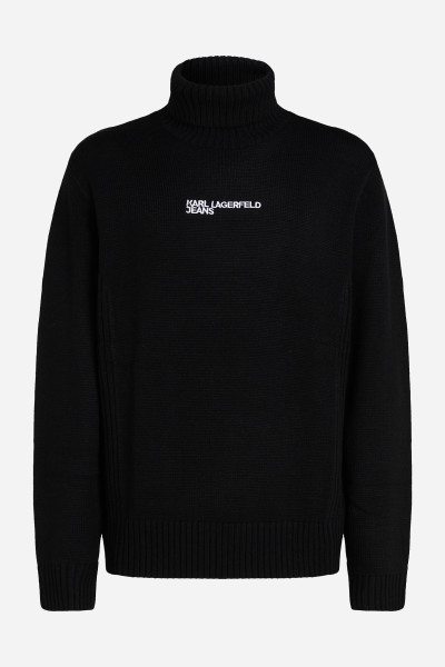 SVETR KARL LAGERFELD JEANS KLJ REGULAR ROLLNECK SWEATER - Fotografie č. 4