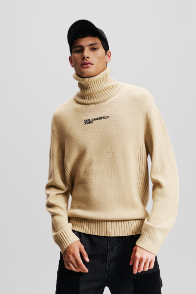 SVETR KARL LAGERFELD JEANS KLJ REGULAR ROLLNECK SWEATER - Fotografie č. 1
