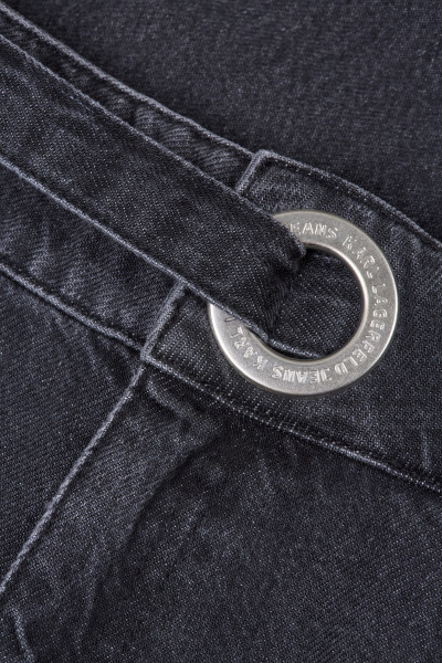 FARMER KARL LAGERFELD JEANS KLJ MR RELAXED EYELET DENIM - Kép 3