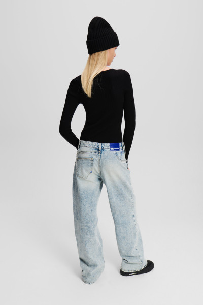FARMER KARL LAGERFELD JEANS KLJ MR RELAXED TWISTED DENIM - Kép 2