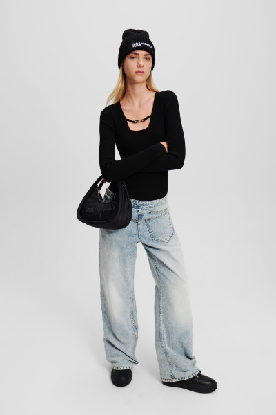 FARMER KARL LAGERFELD JEANS KLJ MR RELAXED TWISTED DENIM - Kép 3