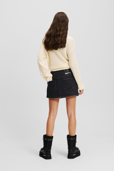 SUKNĚ KARL LAGERFELD JEANS KLJ EYELET DENIM SKIRT - Fotografie č. 2