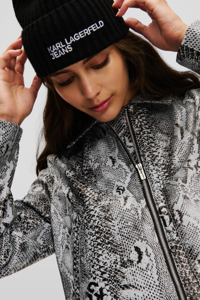 BUNDA KARL LAGERFELD JEANS KLJ FAUX LEATHER JACKET - Fotografie č. 4