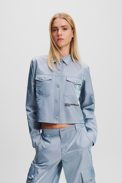 KOŠILE KARL LAGERFELD JEANS KLJ BOXY IRIDESCENT SHIRT - Fotografie č. 1