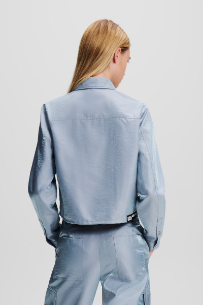 KOŠILE KARL LAGERFELD JEANS KLJ BOXY IRIDESCENT SHIRT - Fotografie č. 3