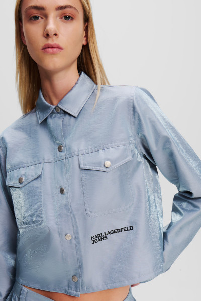 KOŠILE KARL LAGERFELD JEANS KLJ BOXY IRIDESCENT SHIRT - Fotografie č. 4