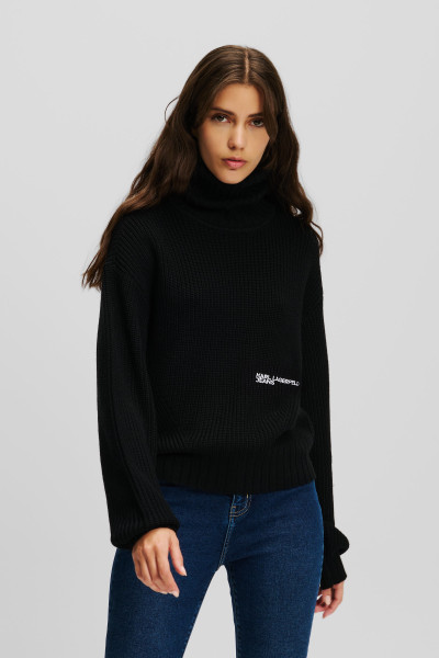 ROLÁK KARL LAGERFELD JEANS KLJ OVERSIZED ROLLNECK SWEATER - Fotografie č. 1