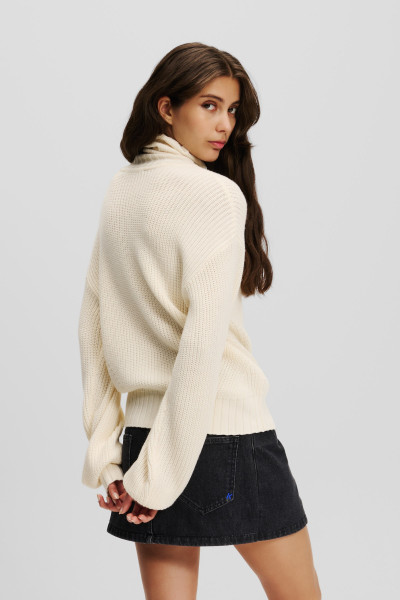 ROLÁK KARL LAGERFELD JEANS KLJ OVERSIZED ROLLNECK SWEATER - Fotografie č. 3
