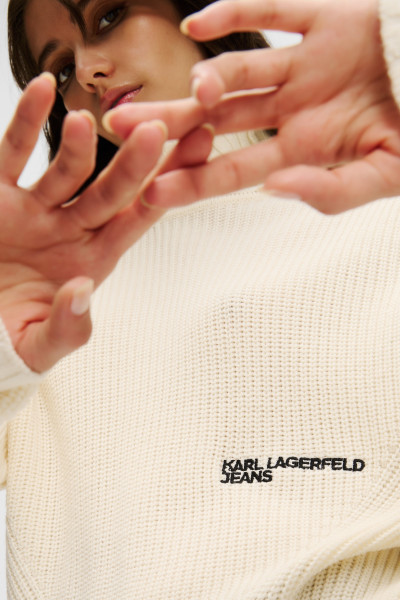 ROLÁK KARL LAGERFELD JEANS KLJ OVERSIZED ROLLNECK SWEATER - Fotografie č. 4