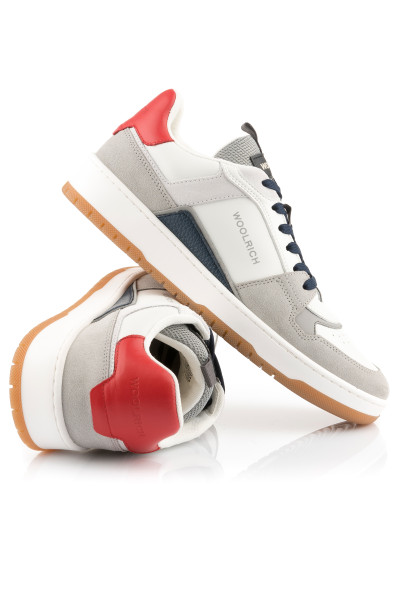 TENISKY WOOLRICH LOW BASKET MAN CAMOSCIO - CALF - Fotografia č. 1