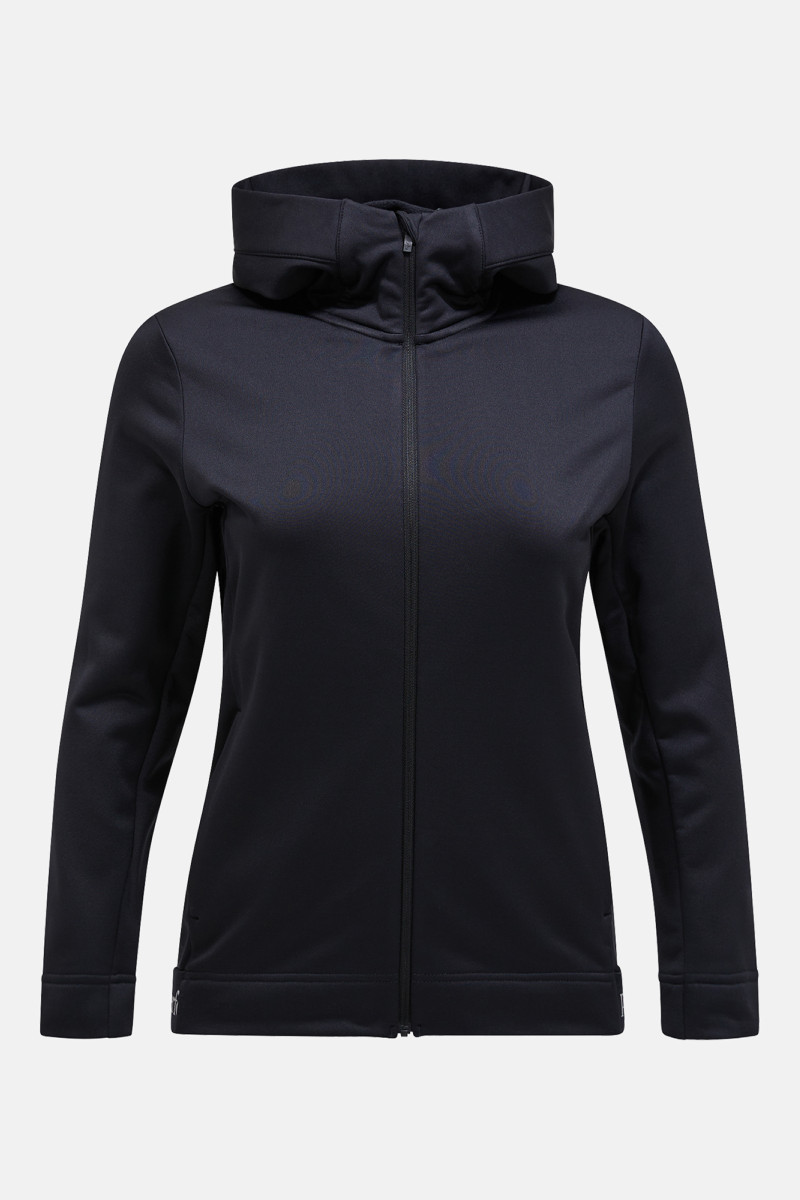 Melegítő Felső Peak Performance W Rider Tech Zip Hood Black