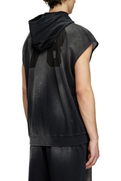 MIKINA DIESEL S-BOXT-SL-MESH SWEAT-SHIRT - Fotografia č. 3