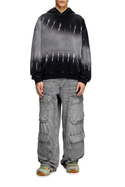 MIKINA DIESEL S-BOXT-HOOD-R2 SWEAT-SHIRT - Fotografie č. 2