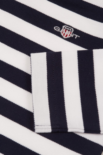 TOP GANT STRIPED SHIELD PIQUE LS TOP - Fotografie č. 3