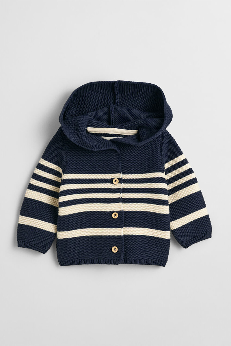 KARDIGAN GANT BRETON STRIPED CARDIGAN MARINE