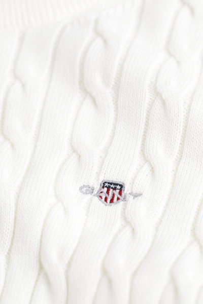 SVETR GANT SHIELD COTTON CABLE C-NECK - Fotografie č. 3