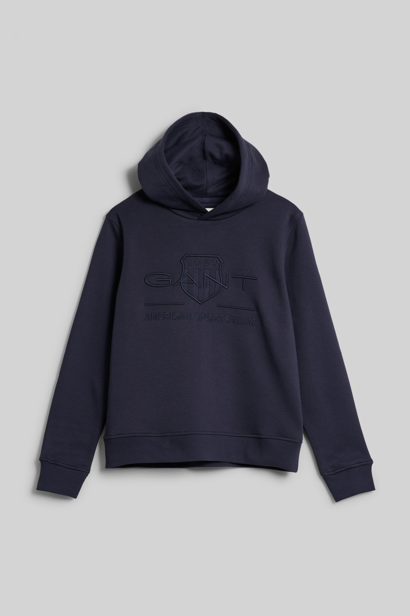 E-shop MIKINA GANT TONAL AS HOODIE EVENING BLUE