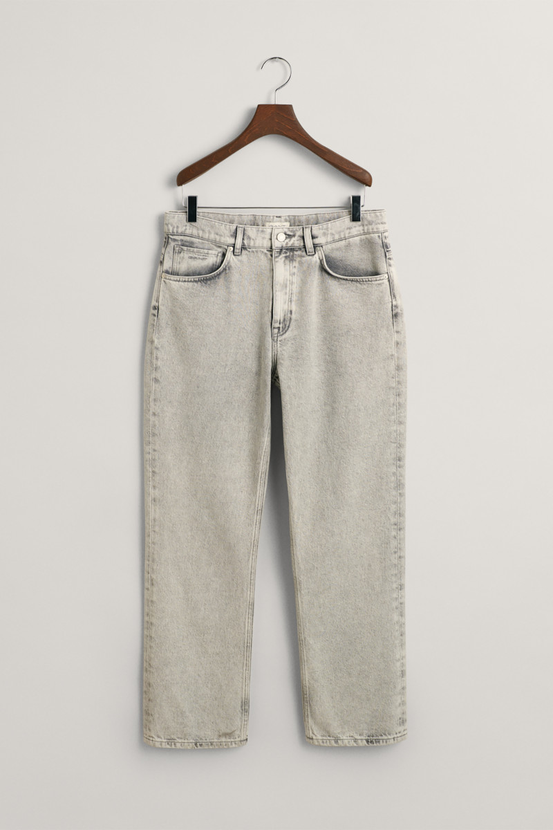 DŽÍNY GANT RELAXED JEANS GREY WORN IN