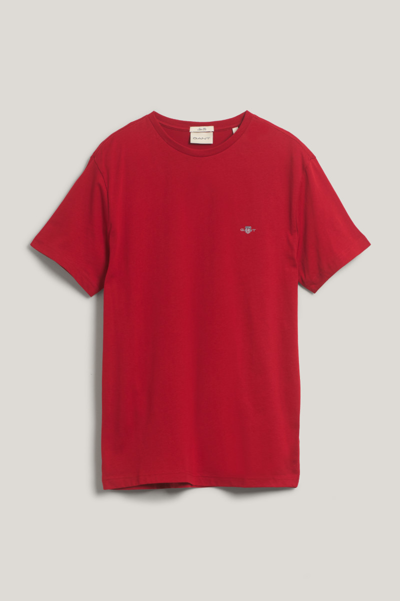 E-shop TRIČKO GANT SLIM SHIELD SS T-SHIRT RUBY RED