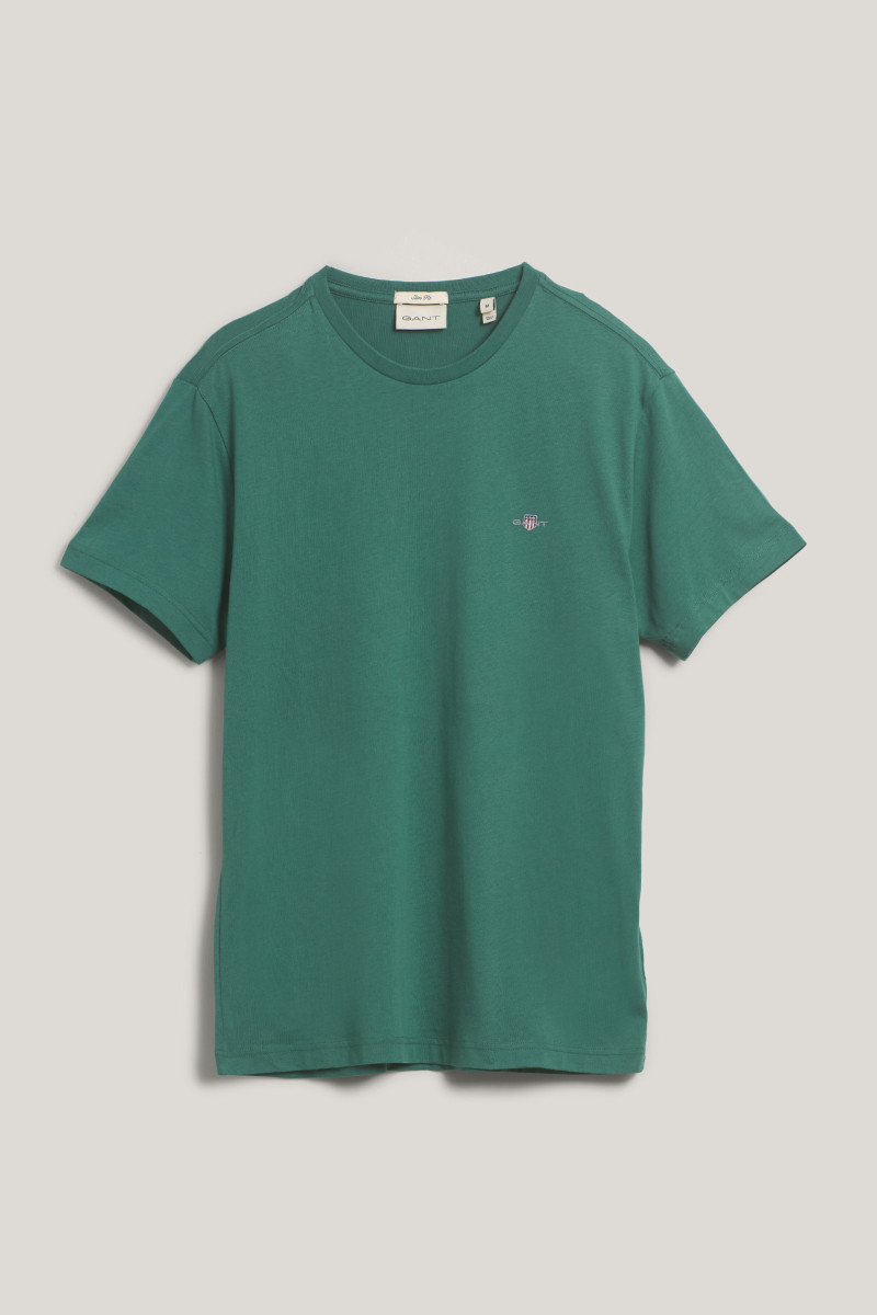 TRIČKO GANT SLIM SHIELD SS T-SHIRT WOODY GREEN