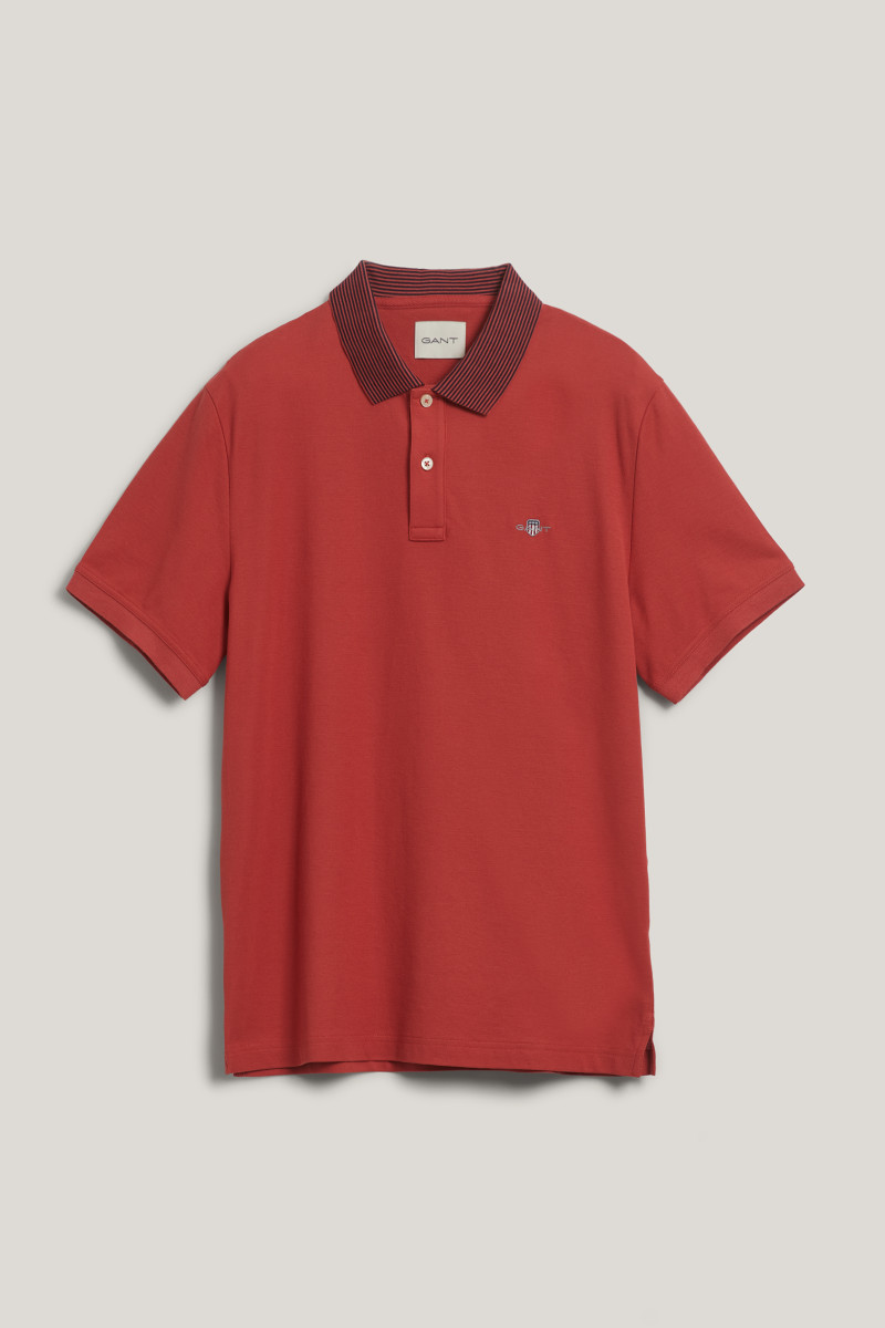 E-shop POLOKOŠILE GANT TIPPING DETAIL POLO BRICK RED