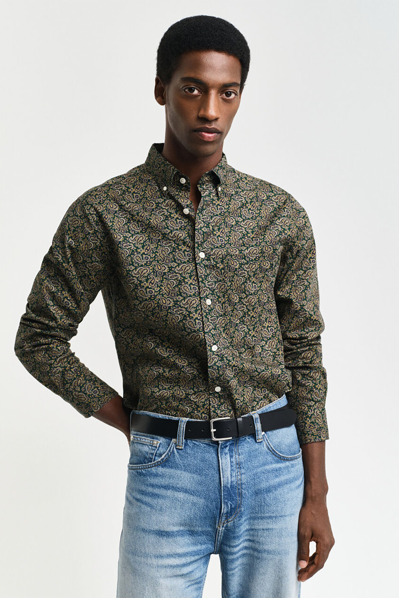 KOŠEĽA GANT REG PAISLEY PRINTED SHIRT TARTAN GREEN