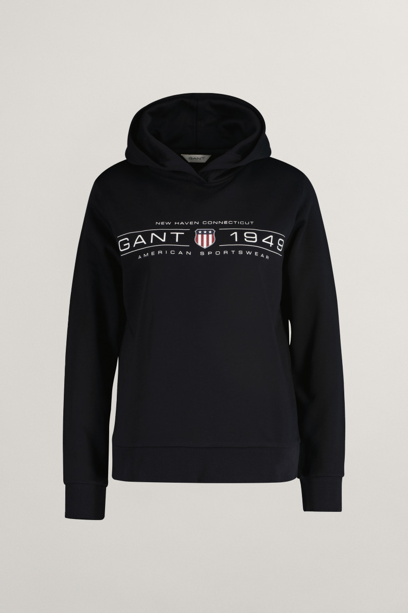 E-shop MIKINA GANT REG SHIELD HOODIE BLACK
