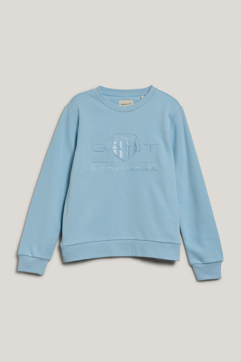 MIKINA GANT REG TONAL SHIELD C-NECK SWEAT CALMING BLUE